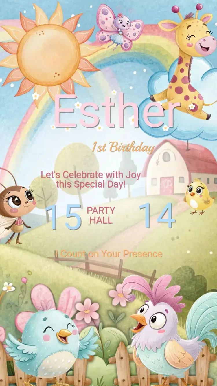 Invitation Children's Birthday Little Chick Birthday Party