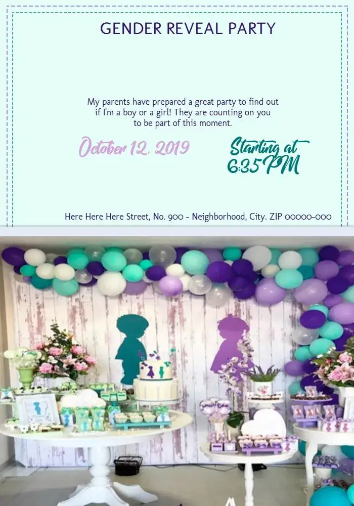 Invitation Boy Or Girl Diaper Reveal Party – Gender Reveal theme playful, colorful, modern, feminine, masculine, fun