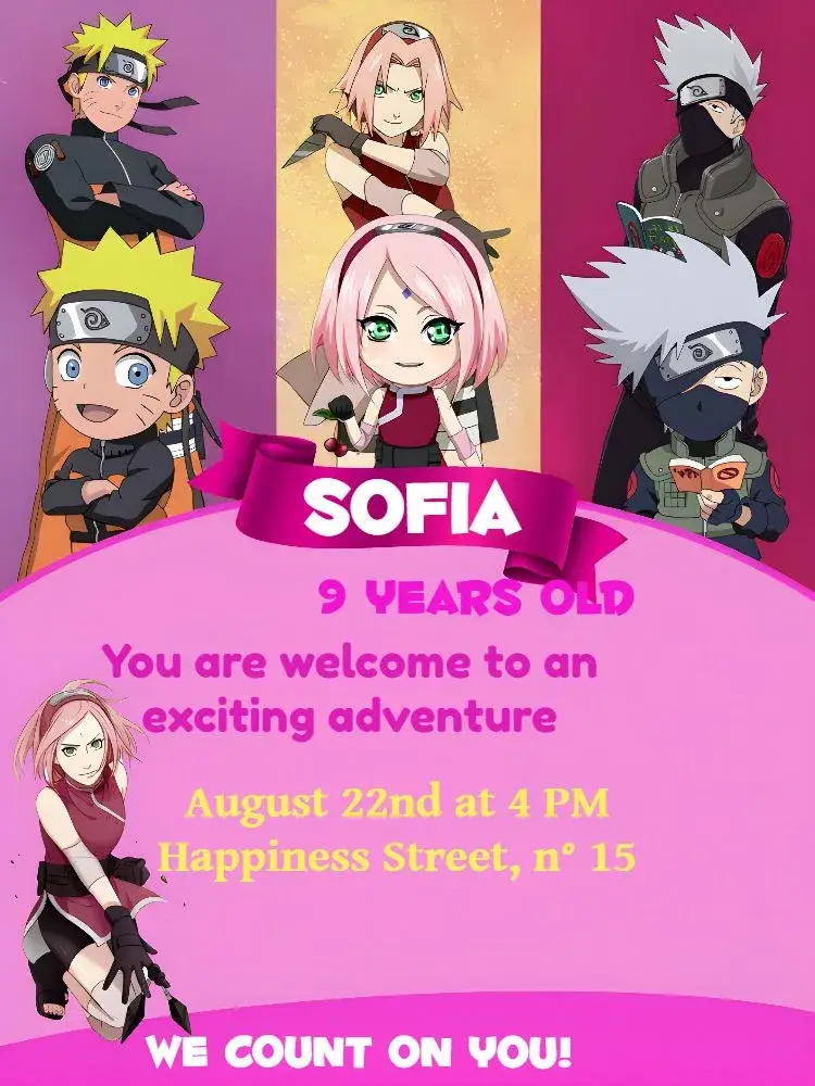 White Sakura invitation