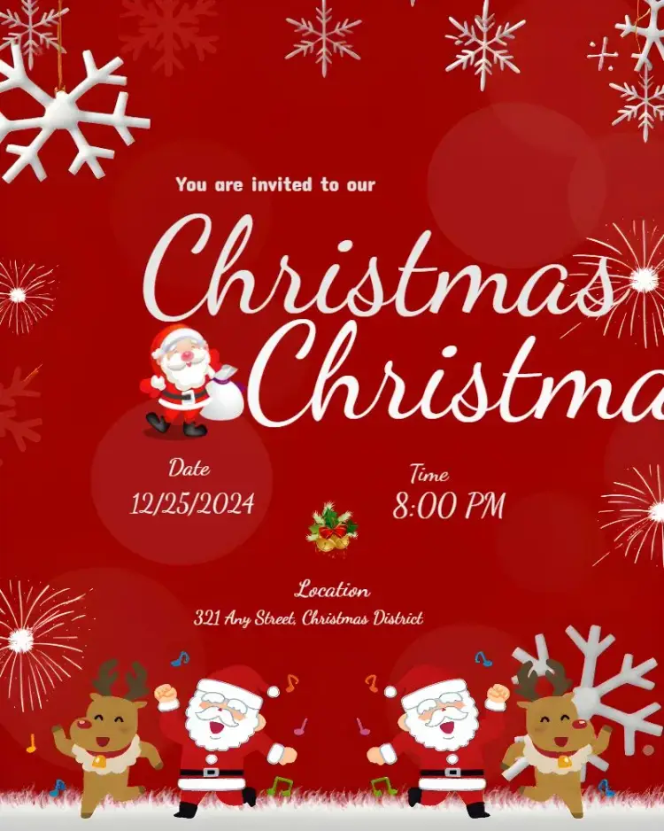 Christmas Party Santa invitation