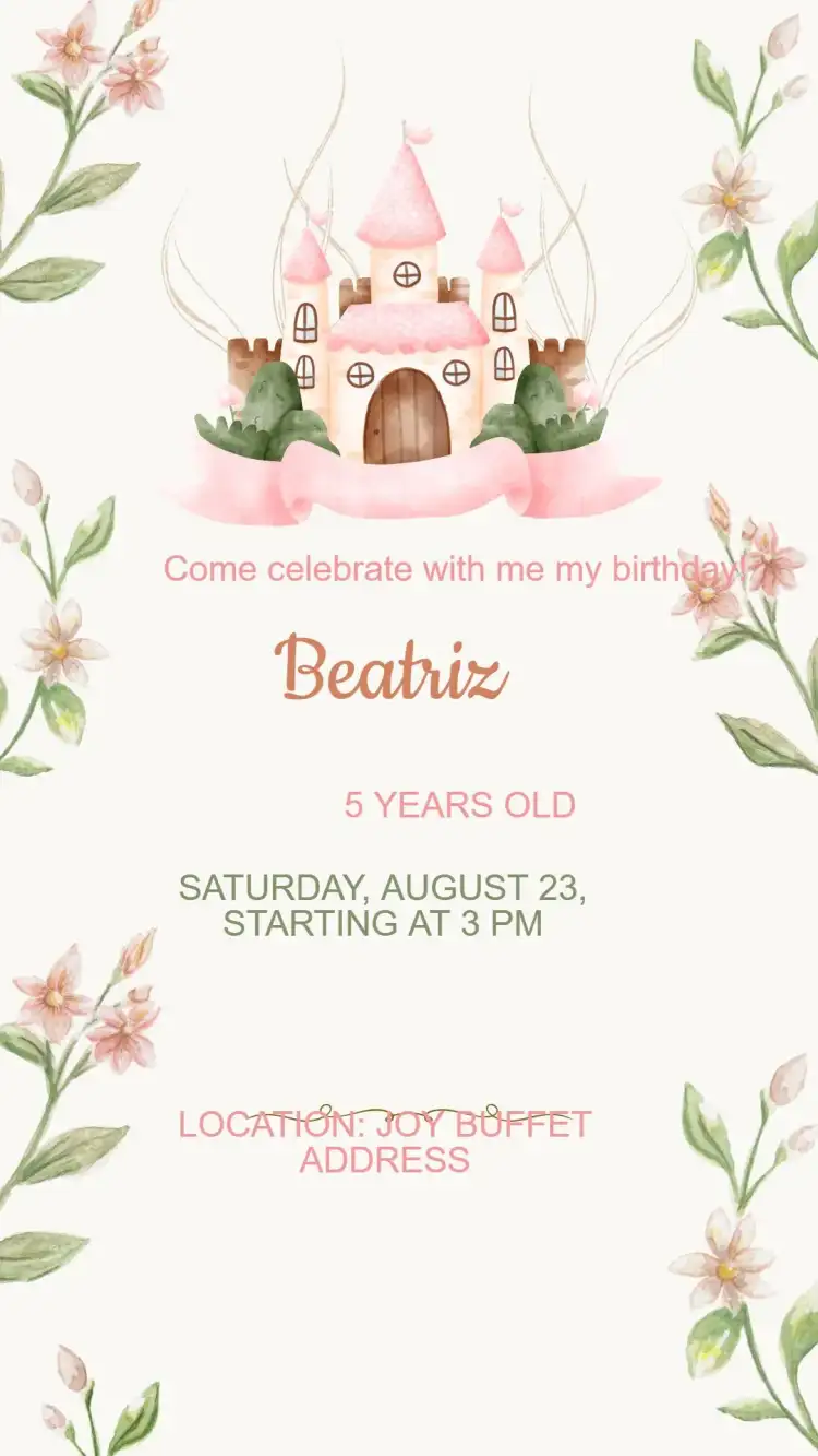 Princess Birthday Invitation
