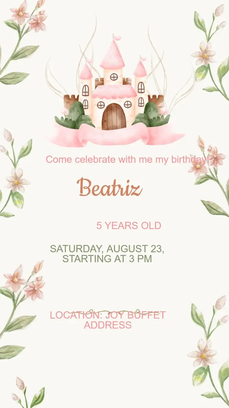 Princess Birthday Invitation