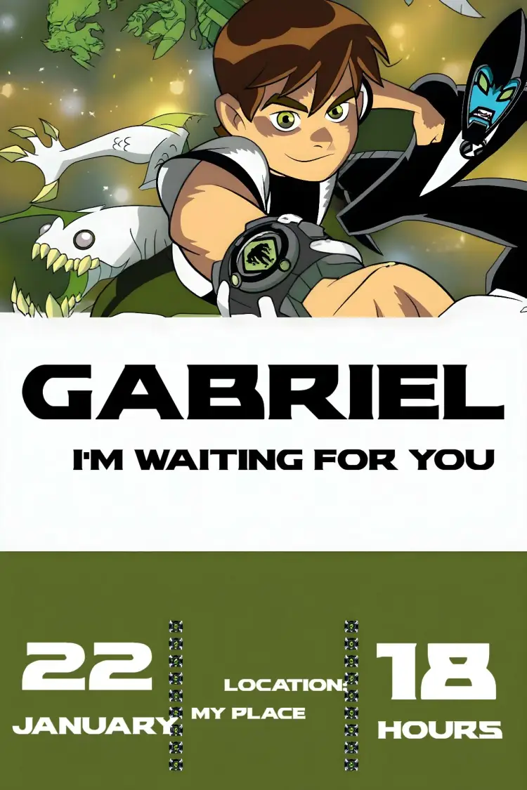Ben 10 Person invitation