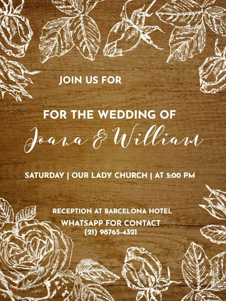 Rustic Wedding / Sustainable Wood Party invitation