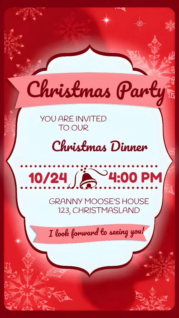 For Christmas Dinner Party invitation