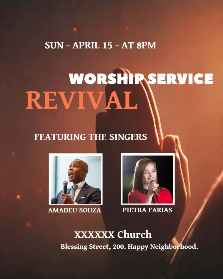 Art For Revival Church Worship With Photos Pamphlet