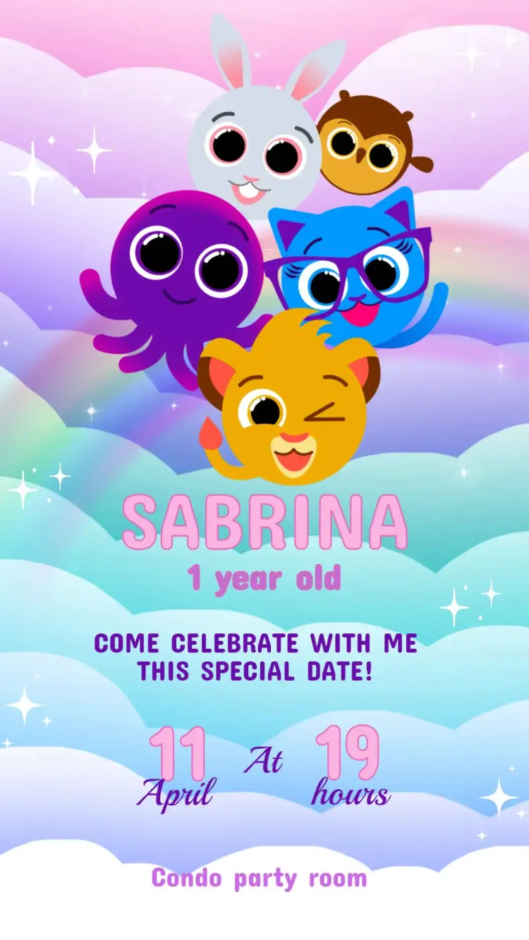 Sweet Cake Birthday Invitation