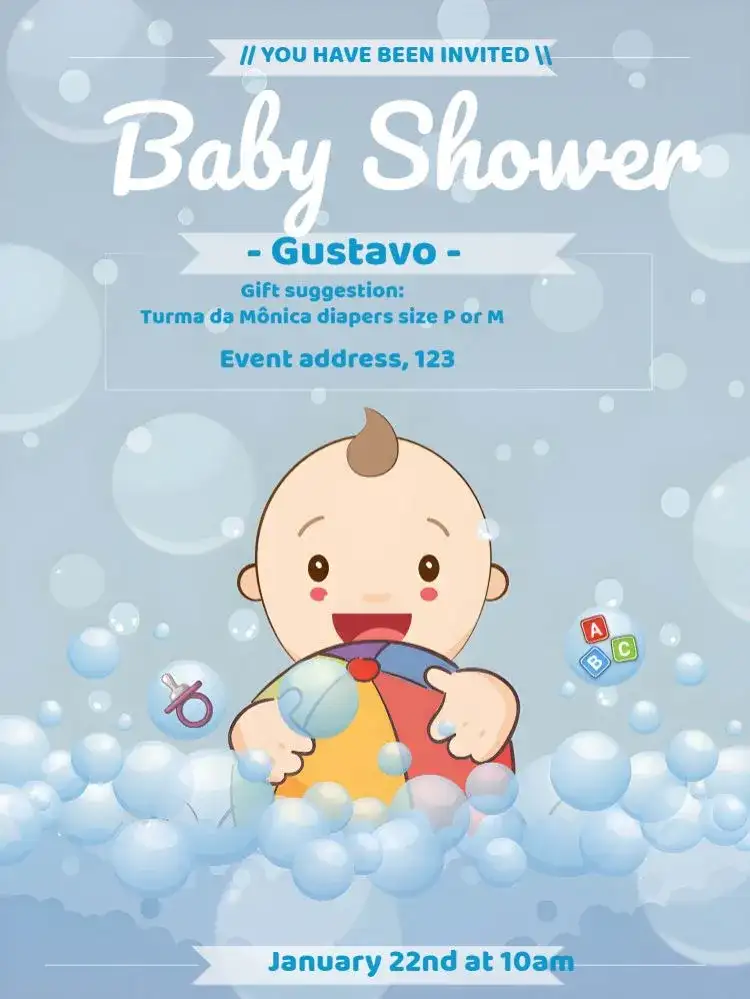 Blue Baby Shower - Baby Boy