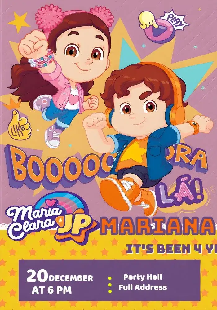 Invitation Maria Clara And Jp Rosa – Most searched for theme vibrant, colorful, modern, cheerful, festive