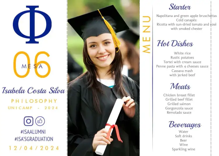 Menu Triangle Philosophy Graduation With Photo Course