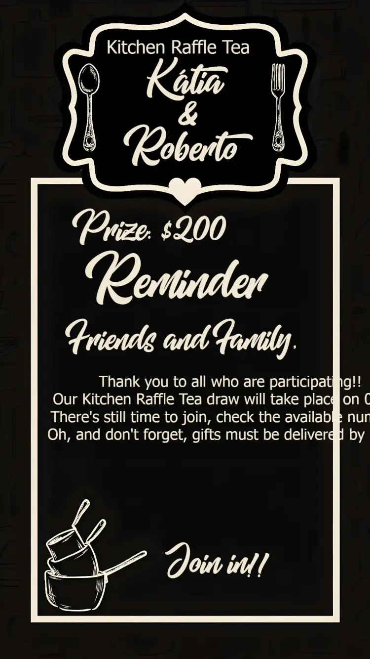 Gray Kitchen Raffle Tea