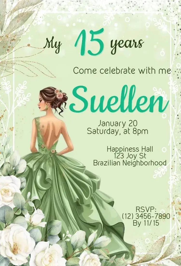 My 15th Mint invitation