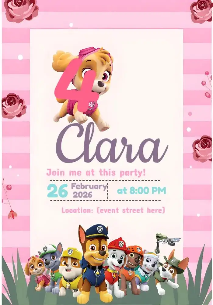Paw Patrol Skye Floral