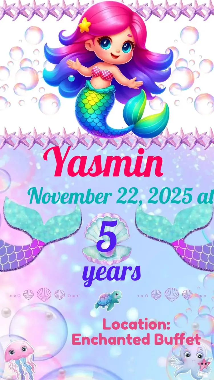 Mermaid Baby invitation