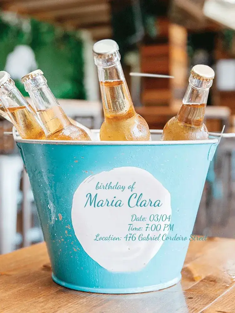 Invite Online Beer editable and customizable