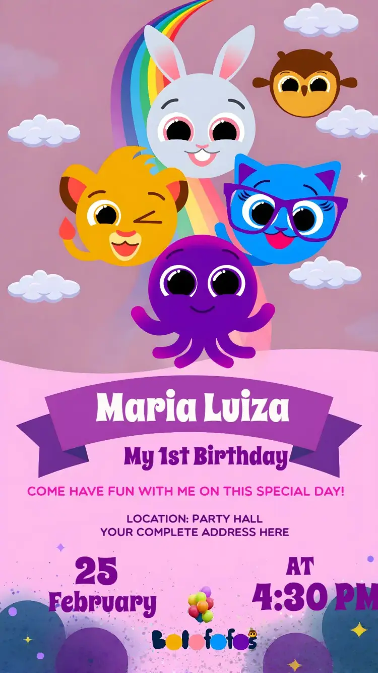 Bolofofos Lilac invitation