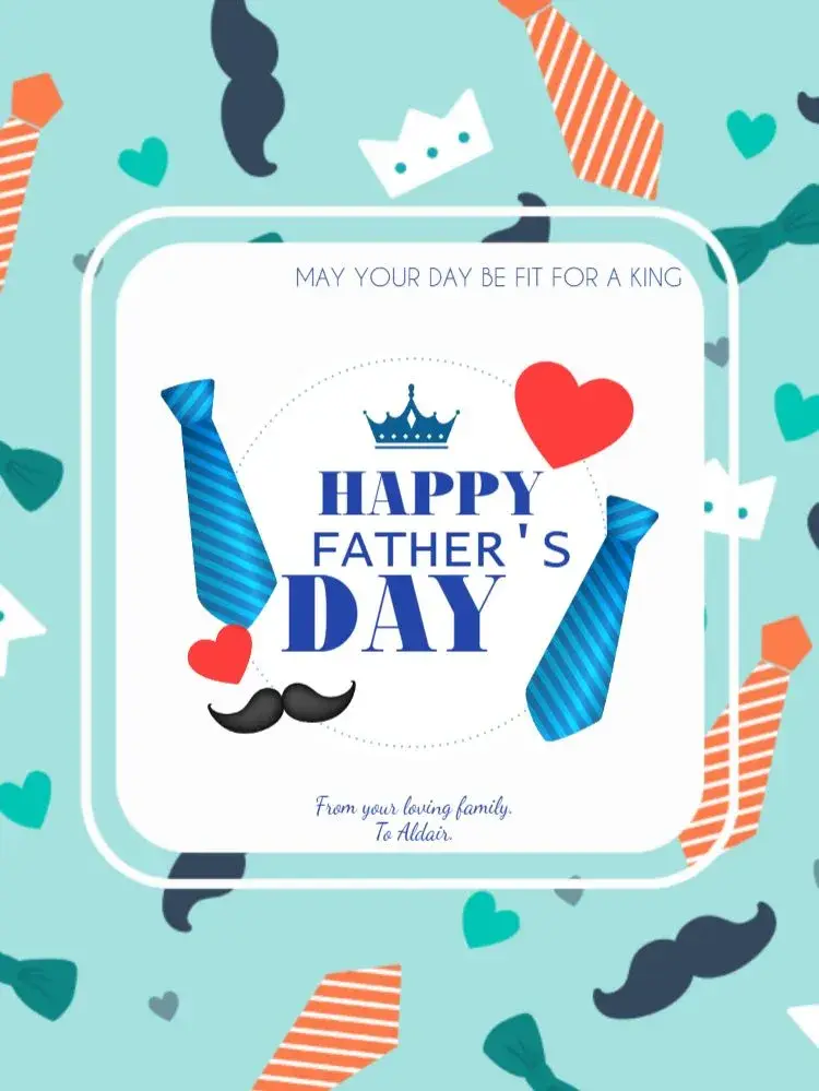 Father's Day Tie Heart Card invitation