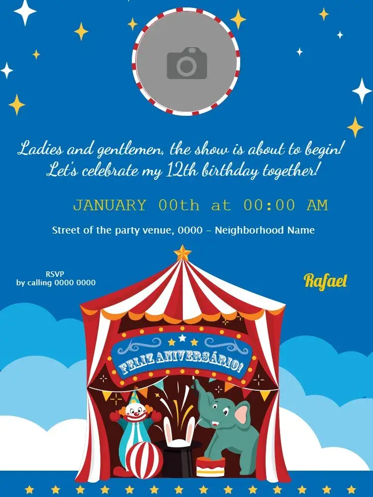 Invite Customized editable and customizable