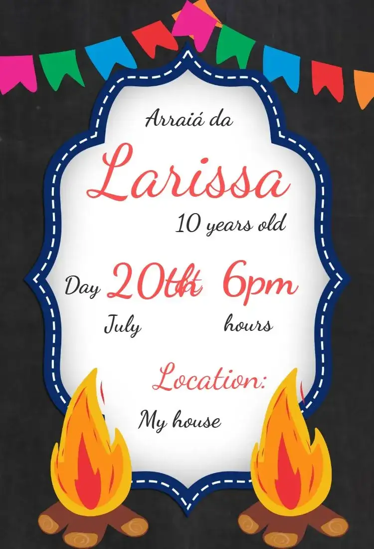 Invitation Birthday Invitation June Party – Birthday theme colorful, traditional, vibrant, rustic, fun, country party
