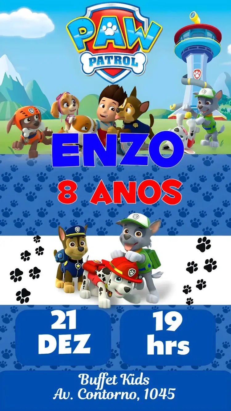 PAW Patrol invitation