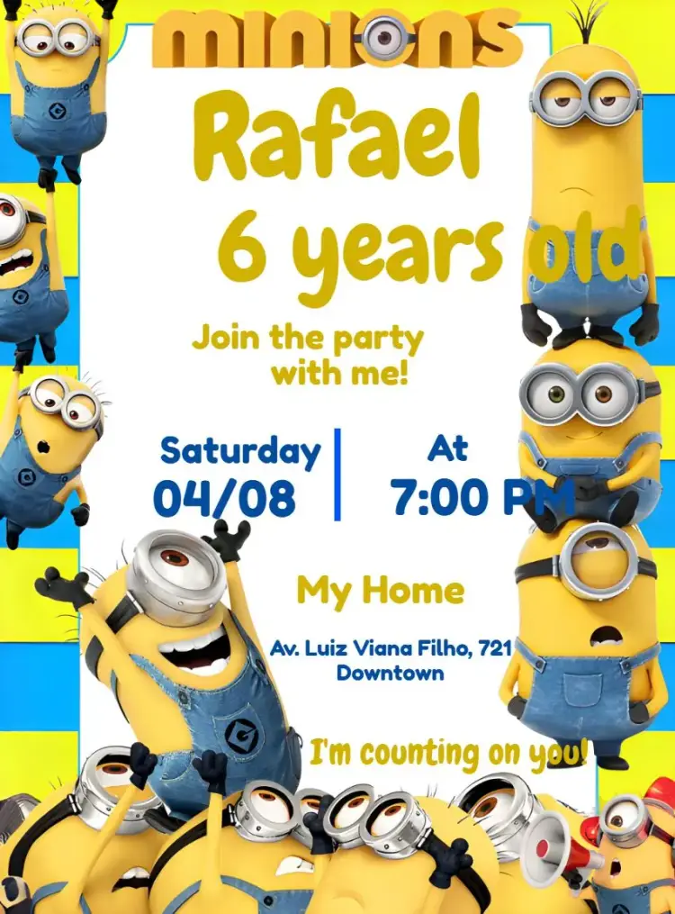 Favorite Minions invitation