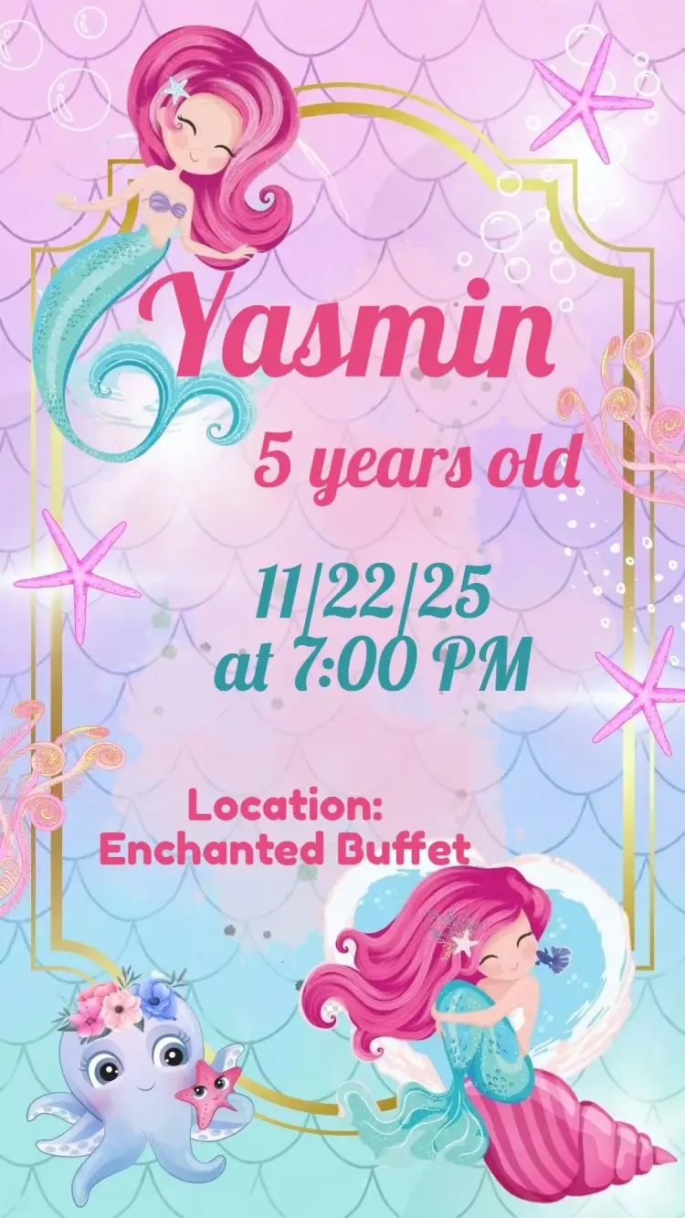 Mermaid invitation