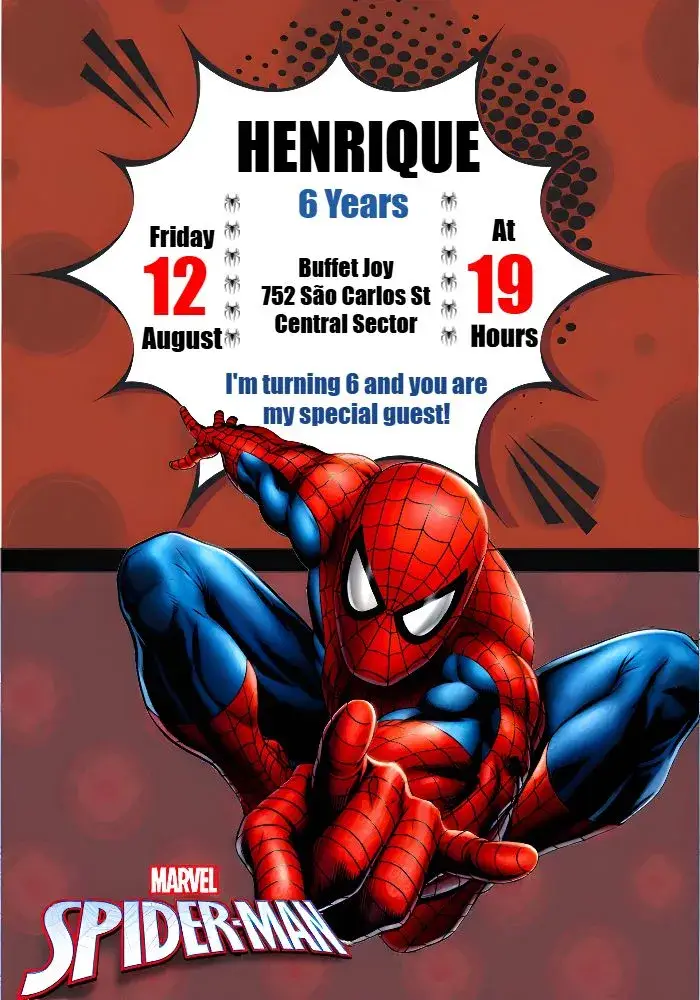 Spider-Man Logo invitation