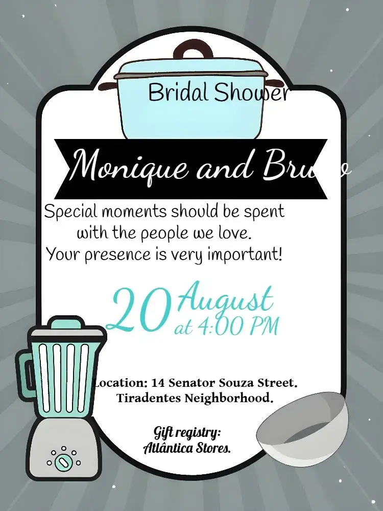Bridal Shower Bowl invitation