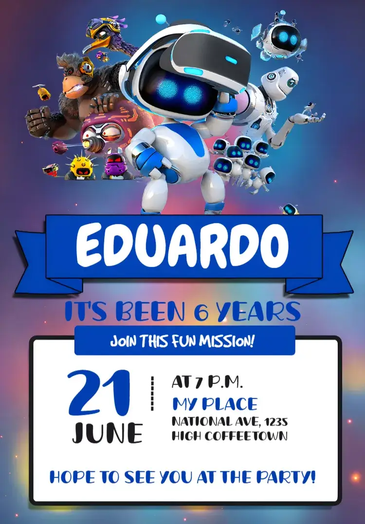 Astro Blue Bot invitation