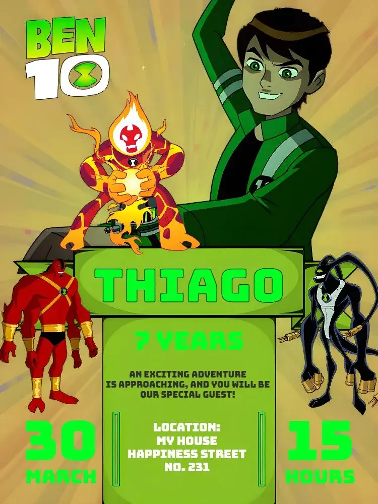 Ben 10 Alienígena invitation