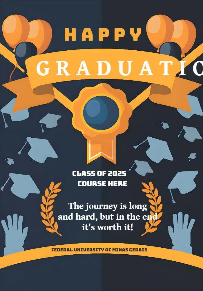 Yellow Graduation Card invitation