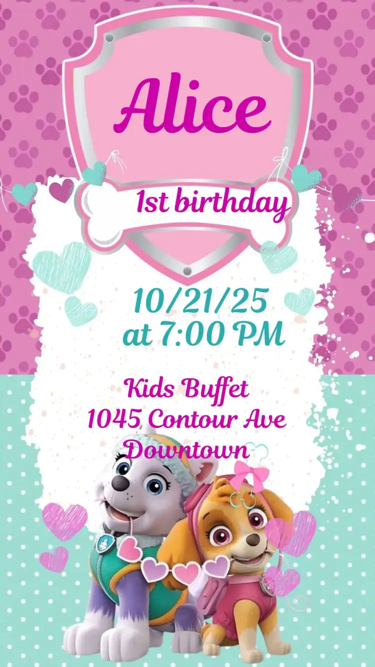 Paw Patrol invitation