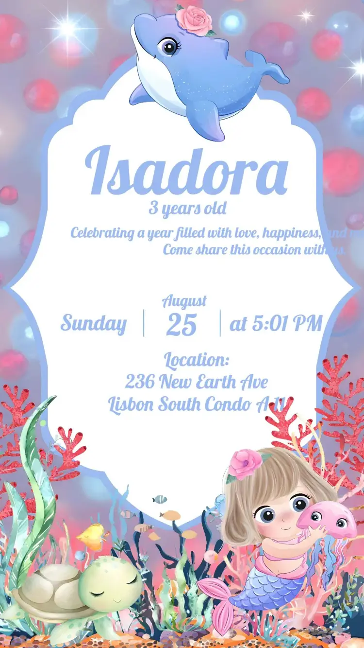 Underwater Watercolor invitation
