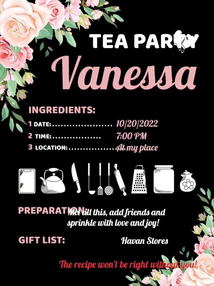 Invitation Bridal Shower – Bridal Shower theme rustic, modern, vintage, minimalist, culinary