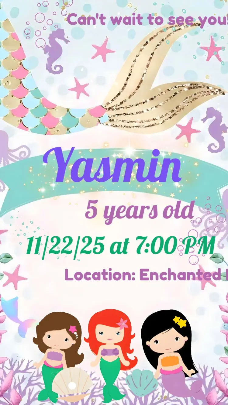 Mermaid invitation