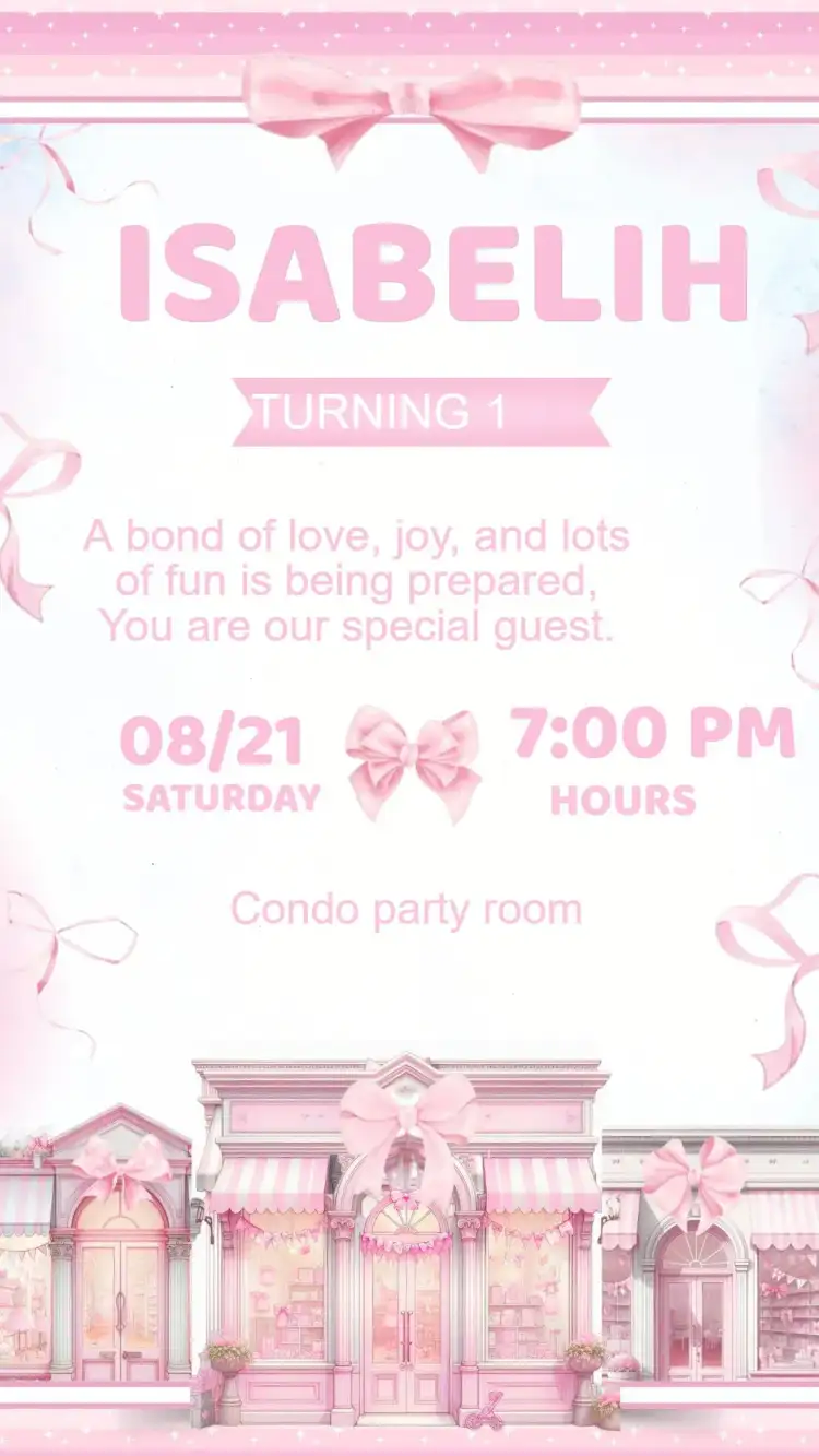 Birthday Invitation Bows
