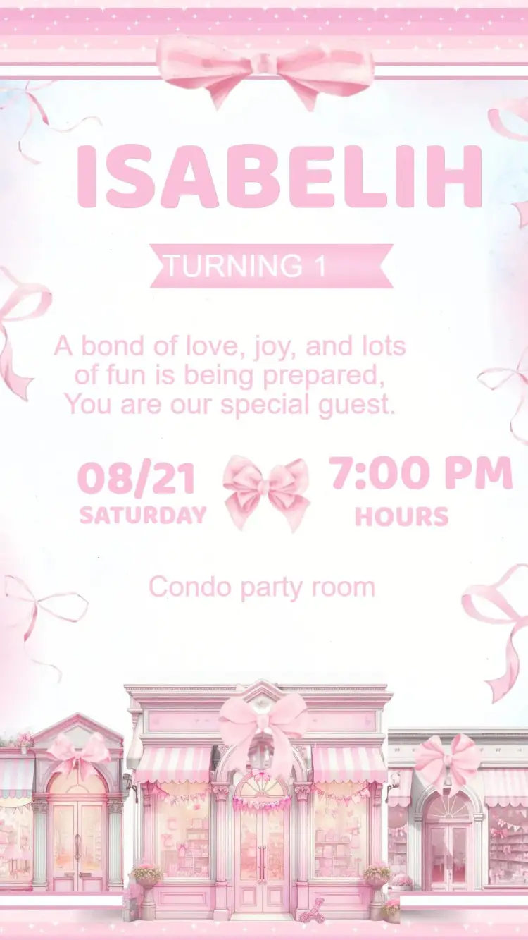 Birthday Invitation Bows