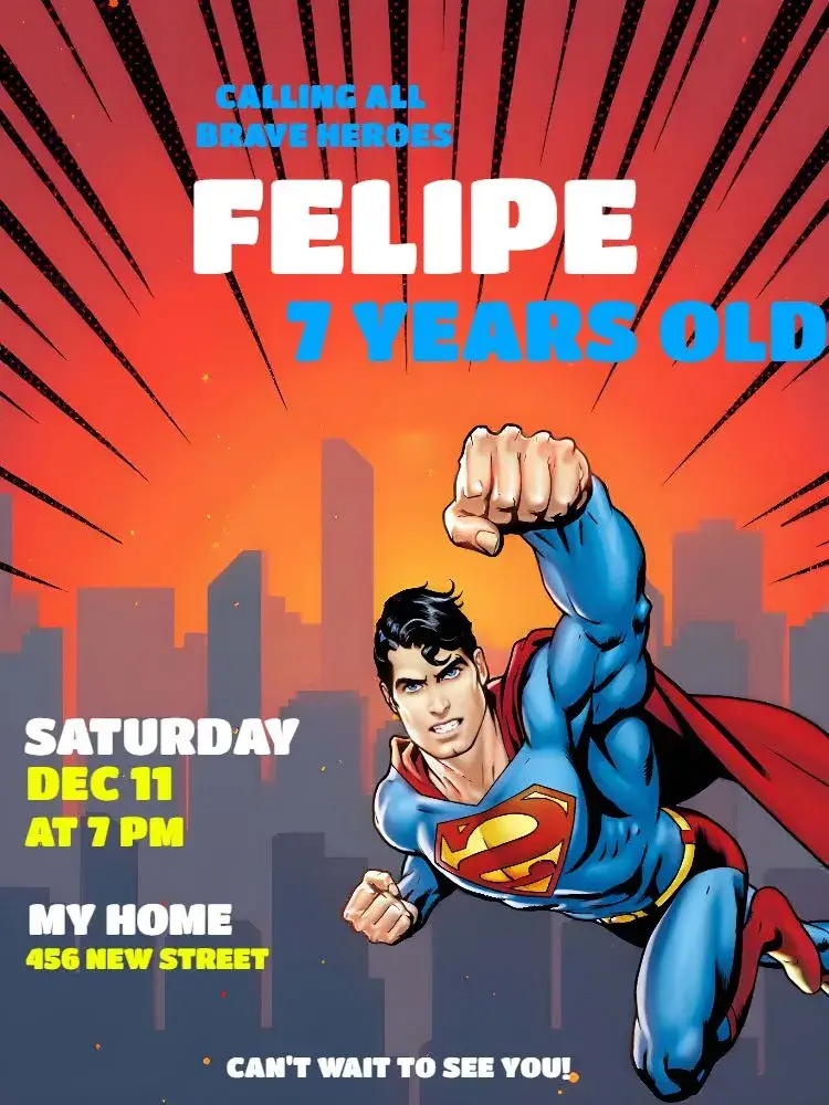 Superman City invitation