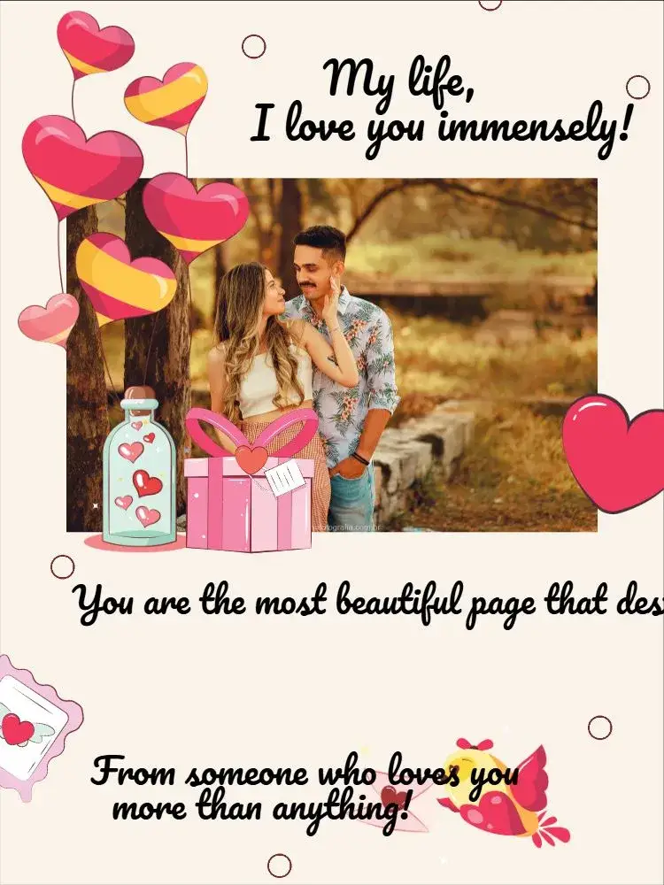 Invitation Valentine's Day Photo Card Greetings – Commemorative Dates theme romantic, colorful, modern, illustrative, fun, tropical