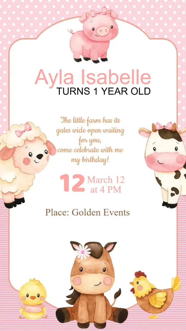 Farm Birthday Invitation