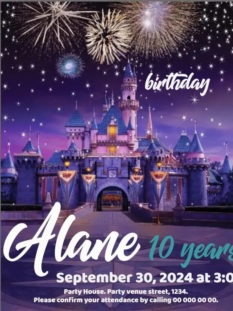 Princess Castle Celebration invitation