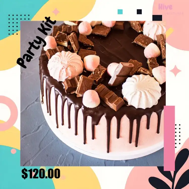 Invitation Post For Bakery With Photo Promotion – Most searched for theme colorful, sweet, fun, modern, vintage, illustrations of sweets