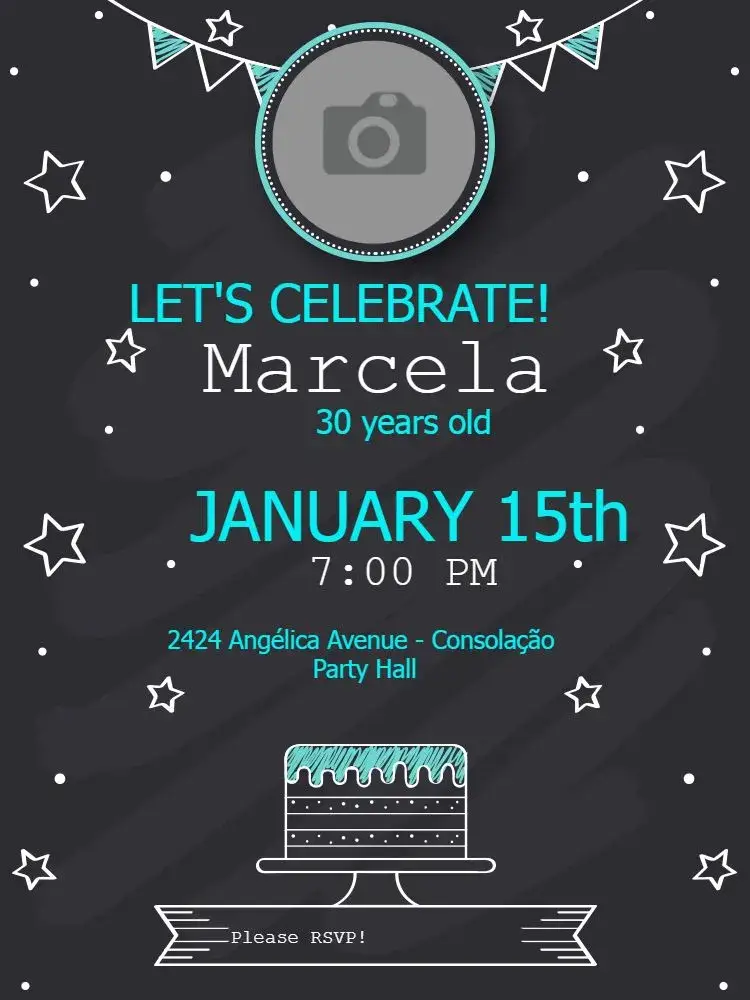Invite Celebration editable and customizable