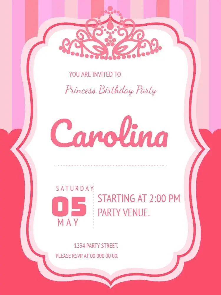 Princess Girl invitation