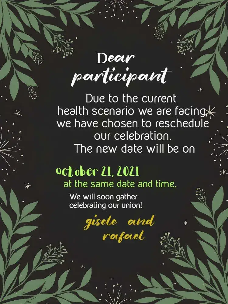 Wedding Announcement Foliage invitation