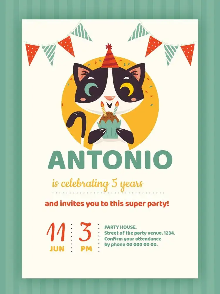 Gatinho Celebration invitation