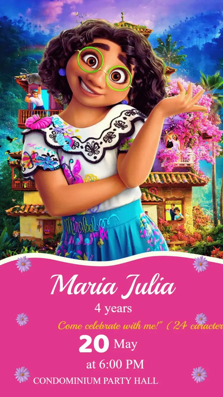 Invitation Enchanted Birthday Invitation – Kids' Birthday Party theme colorful, playful, magical, fun, childlike illustrations