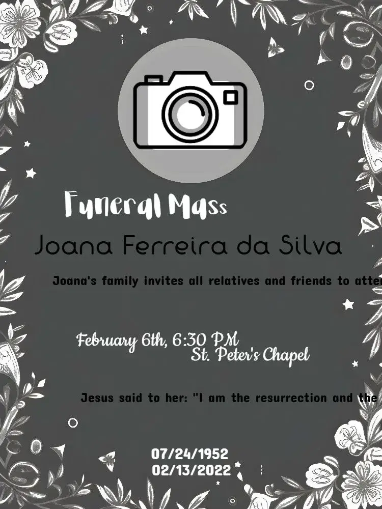7th Day Memorial Mass With Photo Deceased invitation