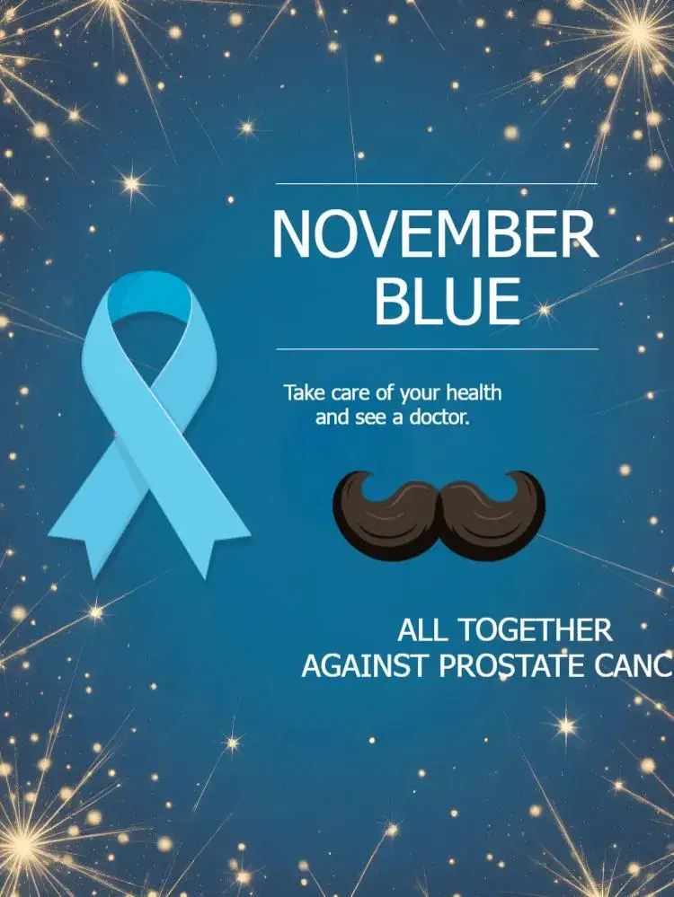 Invitation Post For Movember Blue Campaign – Most searched for theme blue, minimalist, modern, clean, professional
