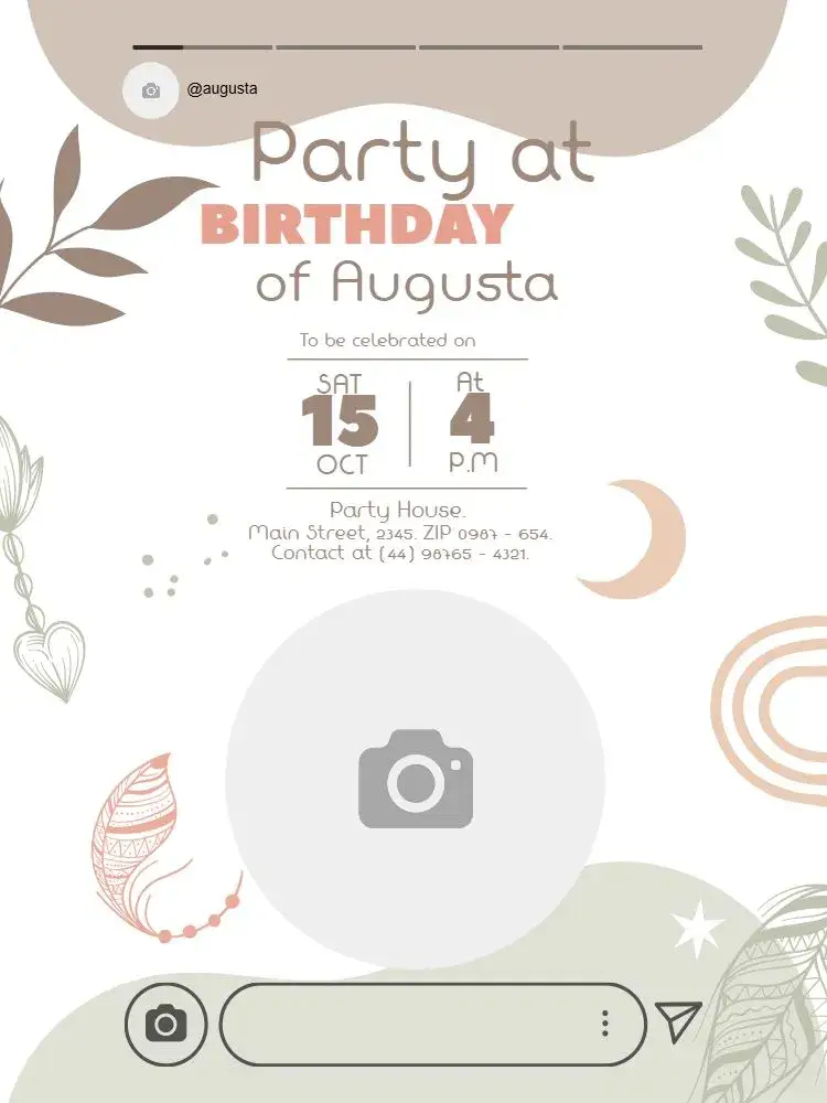 Ludic Pastel Floral Stories Party invitation